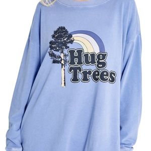 Wildfox Hug Trees Oversized Roadtrip Sweatshirt M